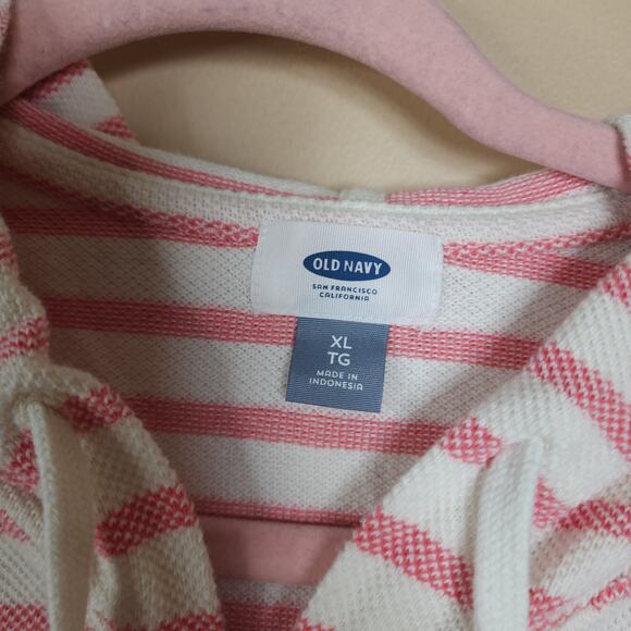 Old Navy Full Zip Striped Hooded Sweatshirt Size XL - Picture 8 of 11